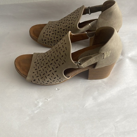 Eurosoft Addley Booties Women's Size 8M Black Open Toe Boho Chic Faux Leather - Picture 6 of 12